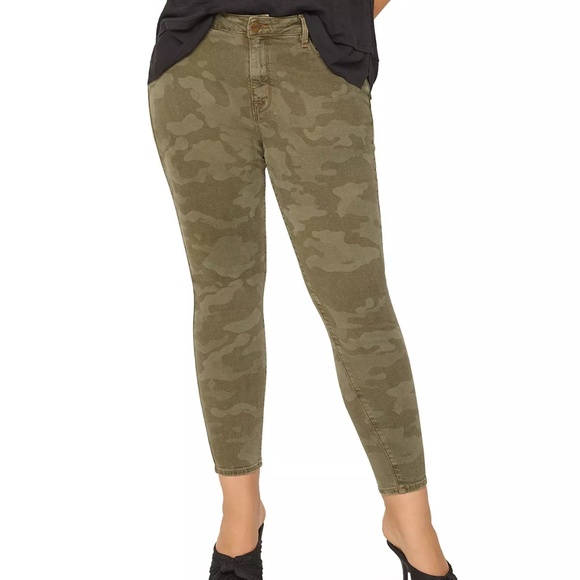 Sanctuary Denim - Jeans 22 Ankle Skinny Green Camo Stretch Plus NWT